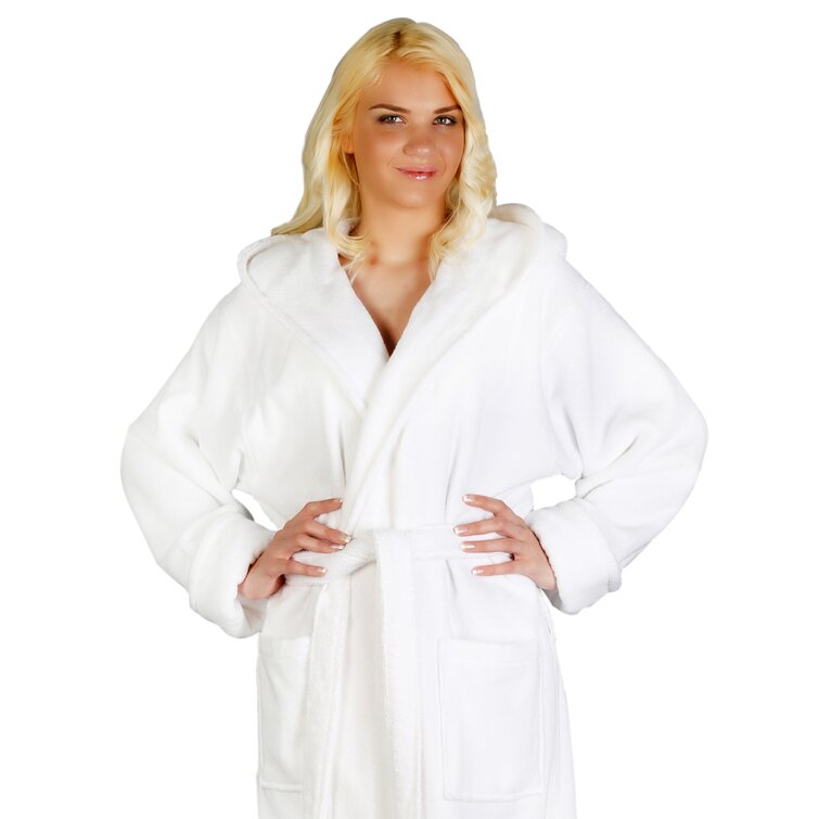 Arus Womens Ankle Length Hooded Soft Twist Turkish Cotton Bathrobe And Reviews Perigold 